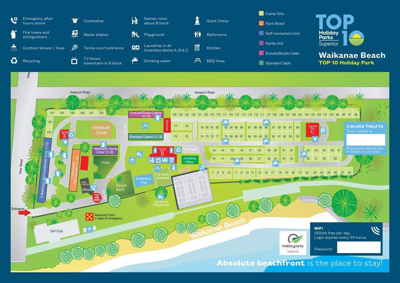 Waikanae Beach Top 10 Holiday Park Gisborne Exterior photo